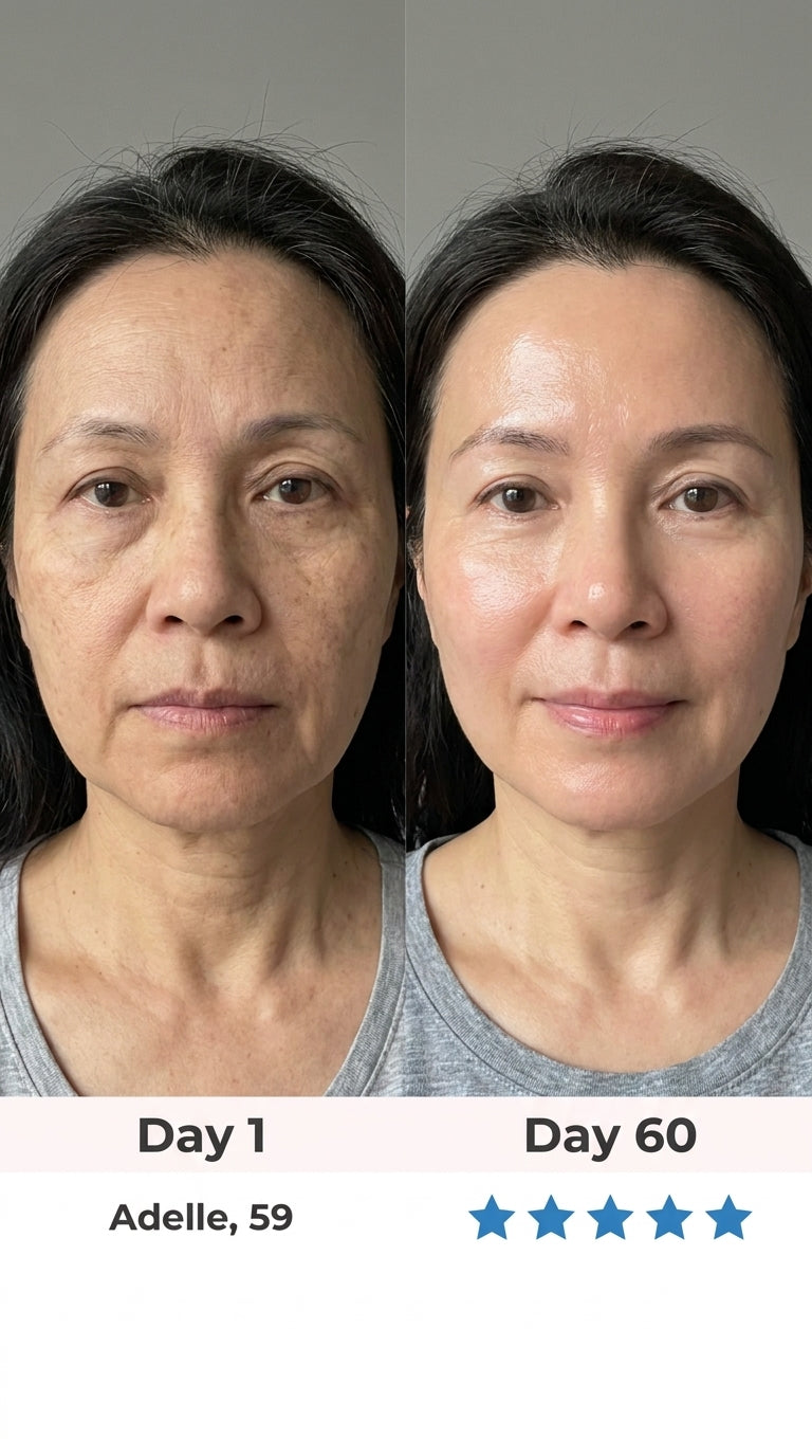 Adelle day 1 and day 60 routine visual comparison