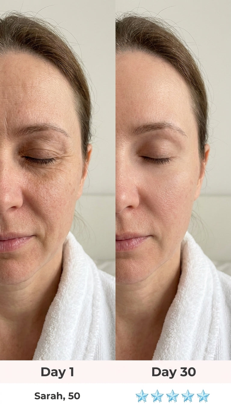 Sarah day 1 and day 30 routine visual comparison